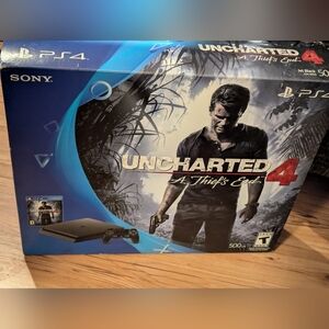 Sony PlayStation 4 Slim 500GB Console with Uncharted Video Game - Black